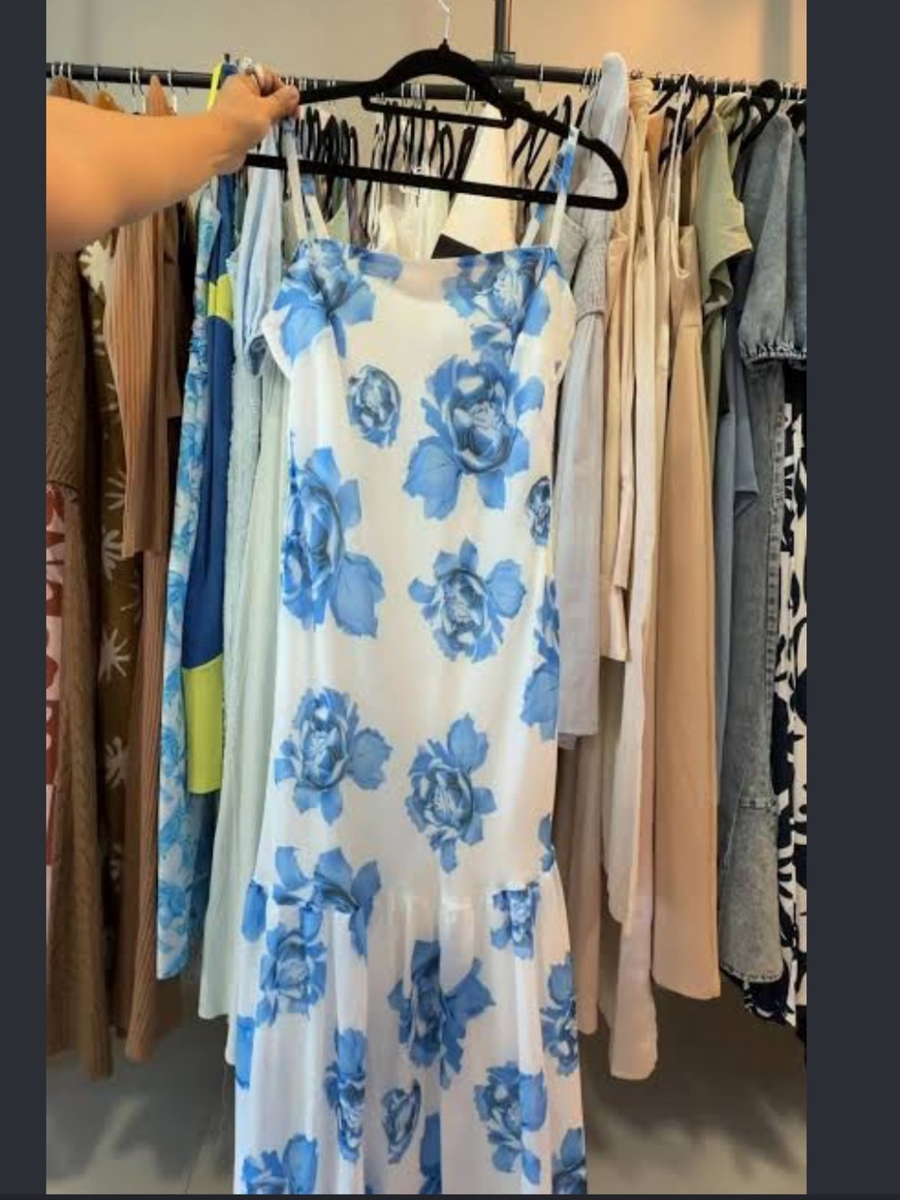 Fabrique by Czarina Lucena Blue Floral Maxi Dress